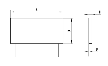 RI80P型片式高压玻璃釉电阻器外形图