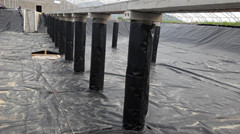 HDPE防渗土工膜在养虾池防渗施工中HDPE防渗土工膜与其他接缝处理注意事项