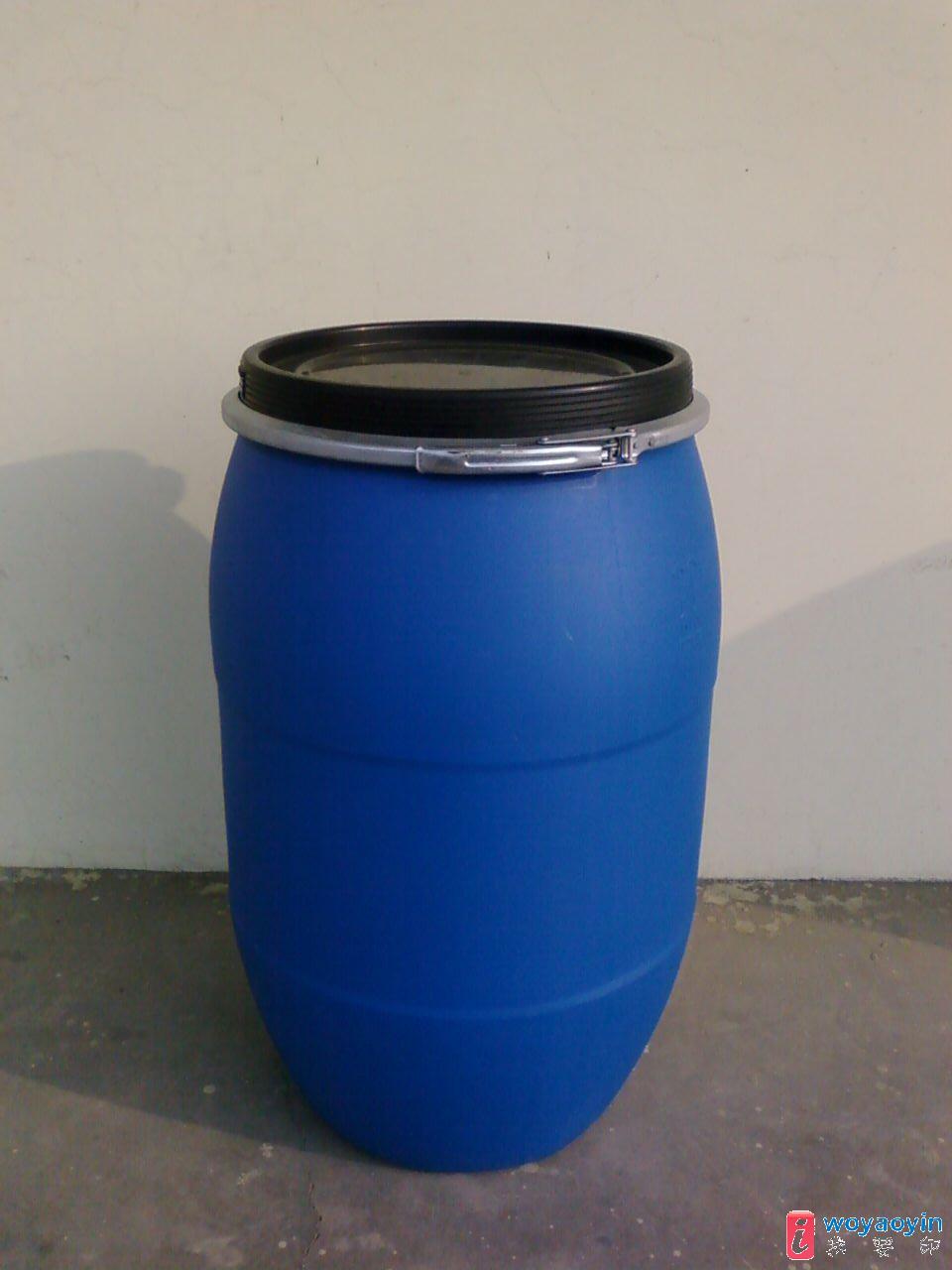 山东，合肥125升公斤铁箍开口法兰塑料桶生产厂家，纯原料塑胶桶生产厂家