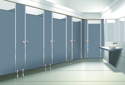 西安公共卫生间隔断厂家,卫生间的玻璃门效果图 实用美观的隔断设计