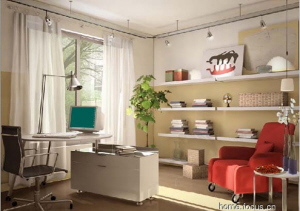 陕西GRG家庭书房装修设计给你一个安静的学习空间