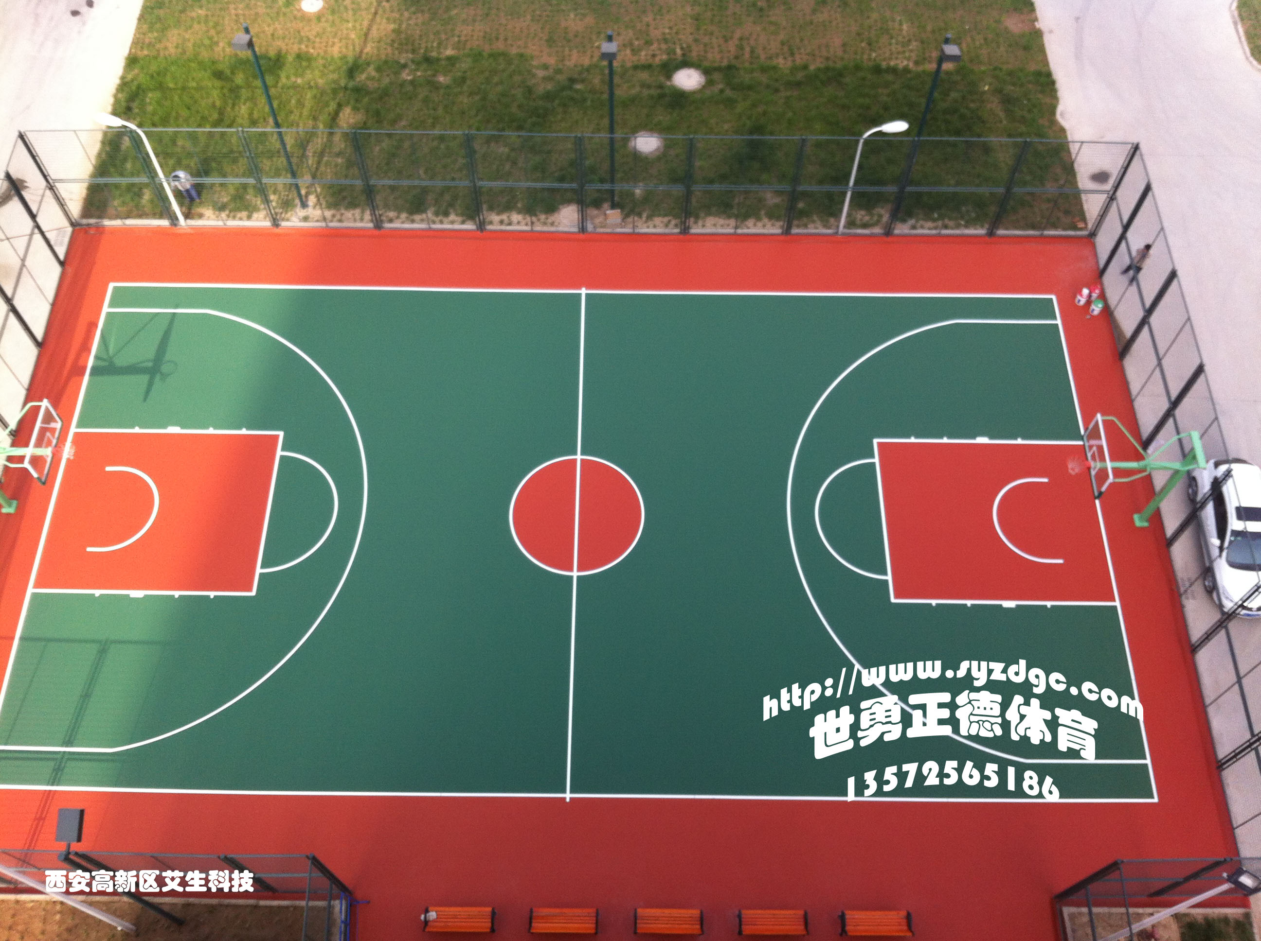 西安篮球场施工就来陕西世勇正德体育