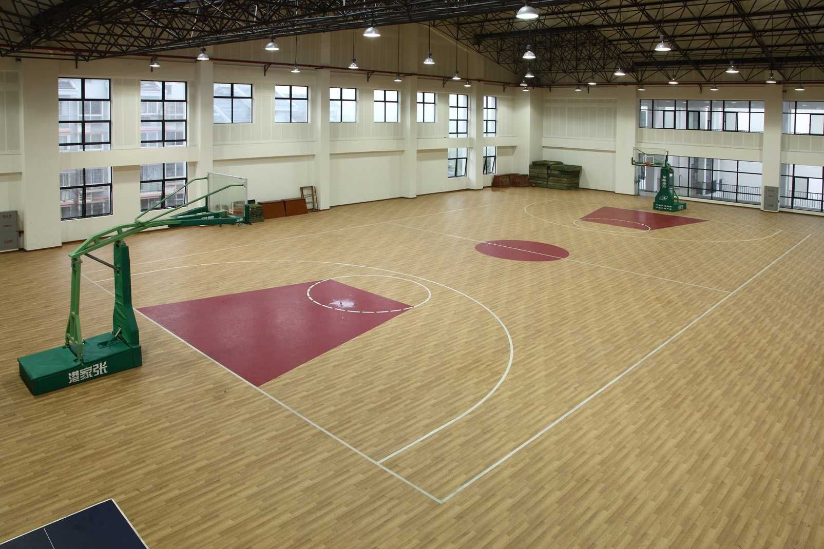 硅pu篮球场施工、室外木纹篮球场建设施工-世勇正德体育