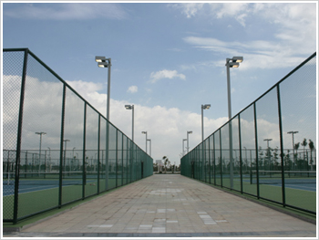 网球场围网安装、球场灯光安装-【陕西正德体育】