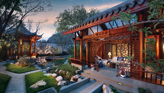 深圳宝安曦城别墅花园由五禾园林设计的效果不错!