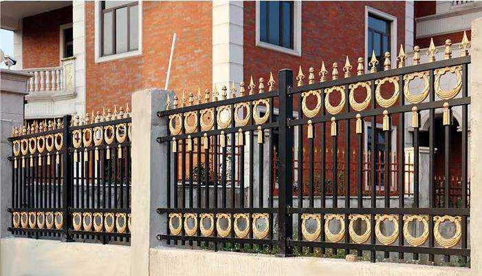 铁艺护栏是由基材栏杆和配件、花件等组成