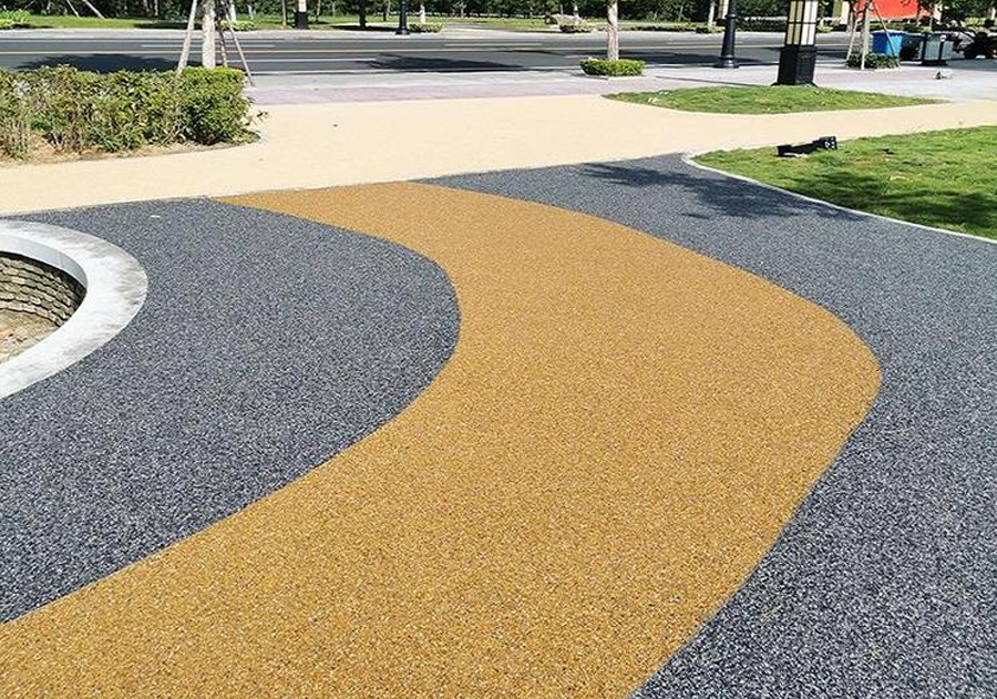 陕西透水胶粘石路面