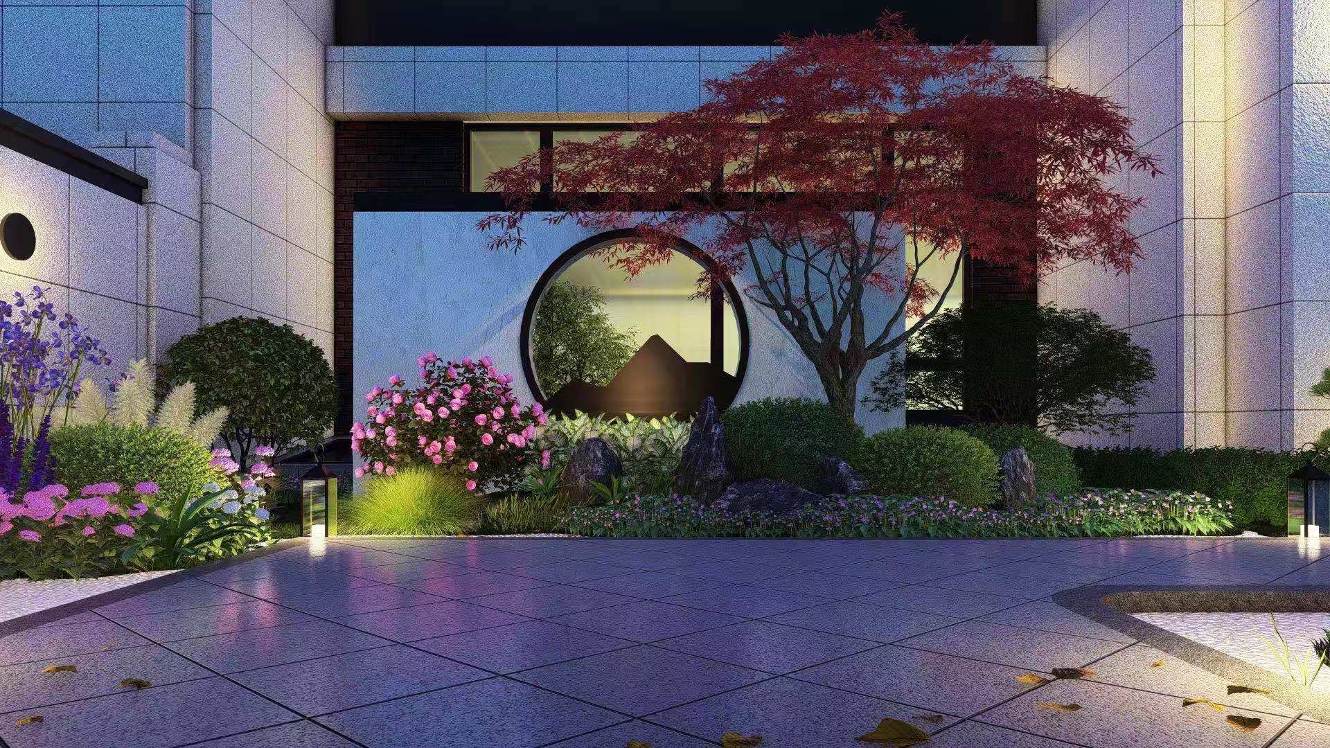 西安龙湖紫宸庭院花园设计