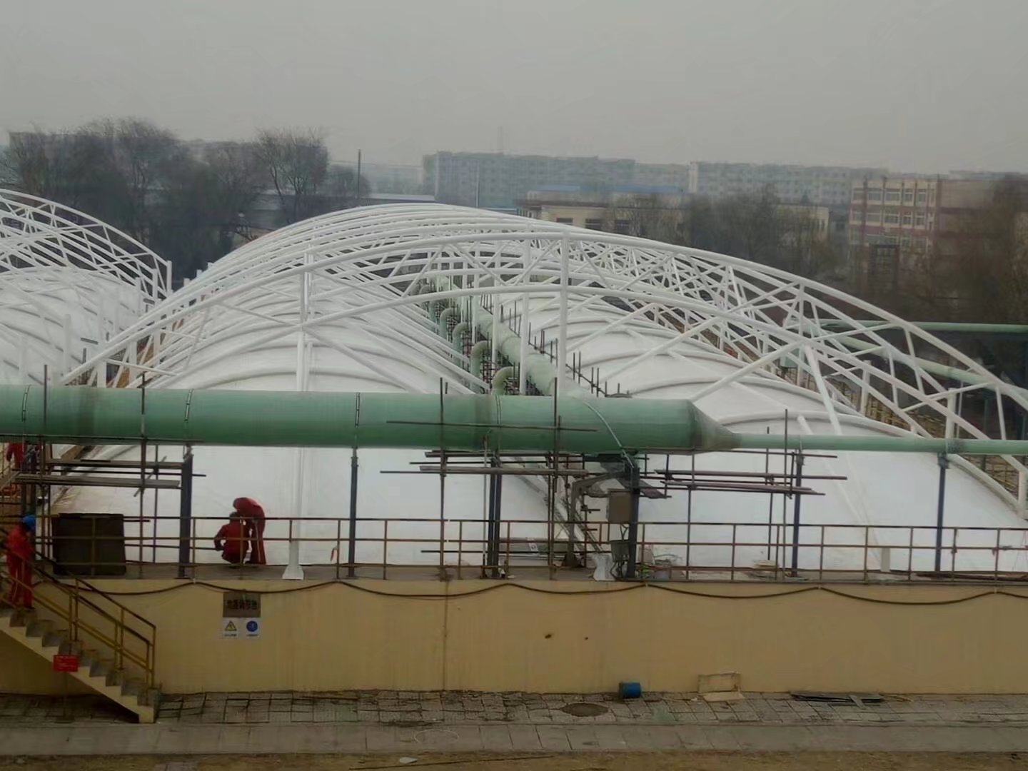 污水池加盖厂家：玻璃钢拱形盖板的制作及检修