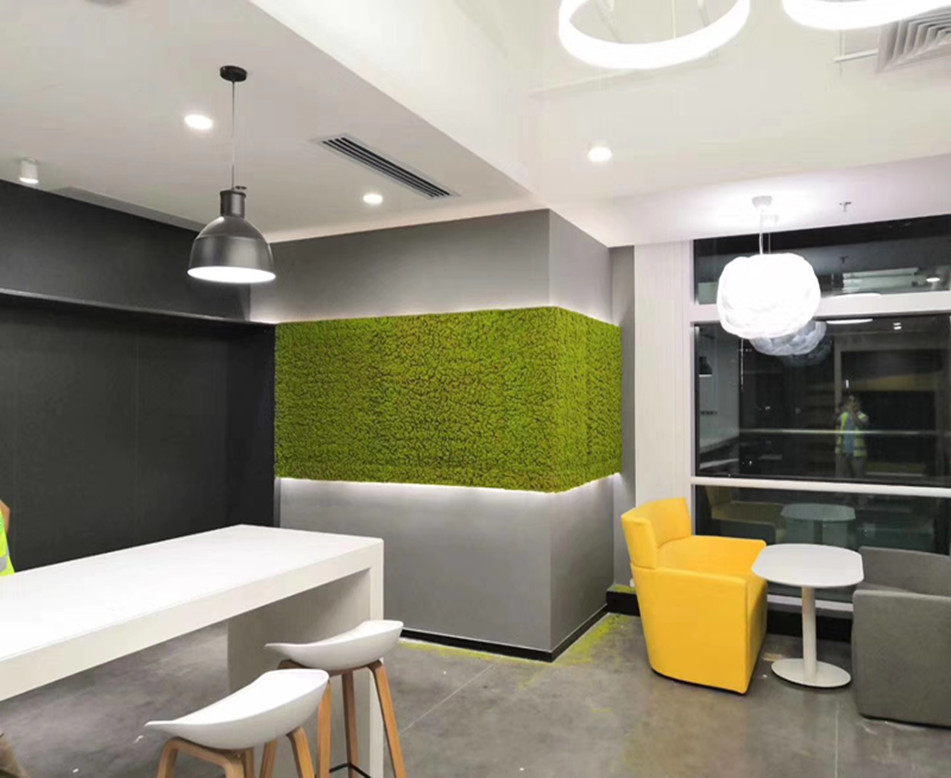 办公室苔藓植物墙制作