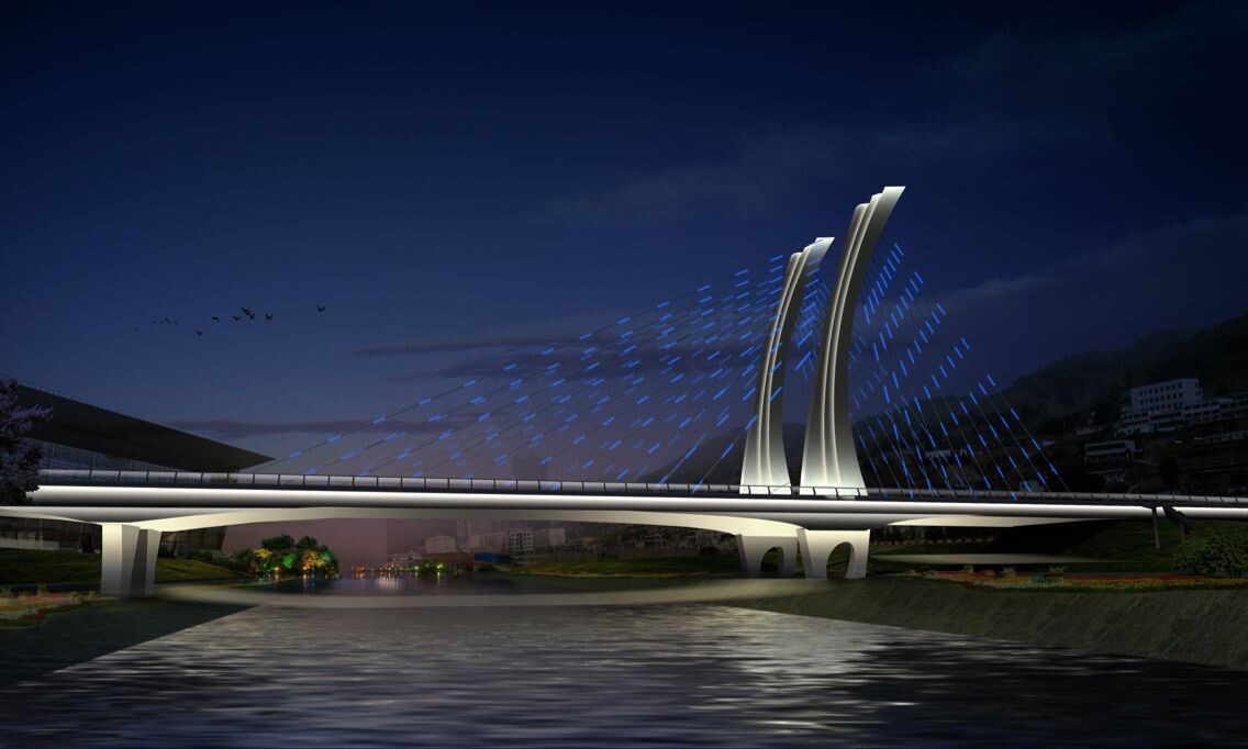 桥梁照明设计施工取得了良好的社会效应