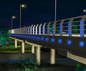西安LED桥梁码头灯亮化工程不但保证人们的安全，亮化了我们的双眼
