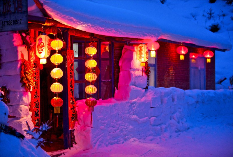 西安LED室外照明設計讓雪景在晚上也可以更美麗