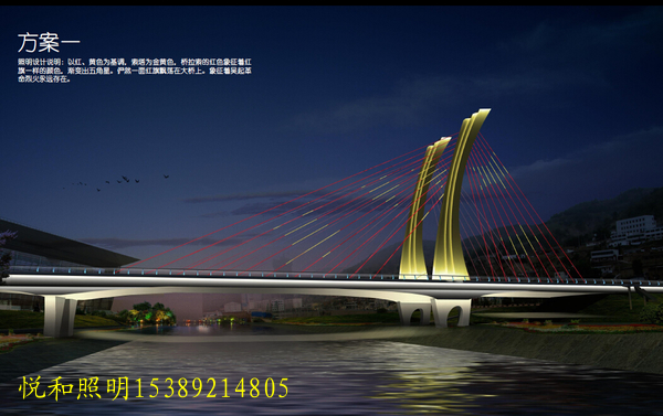 多个大桥夜景照明设计方案各有千秋