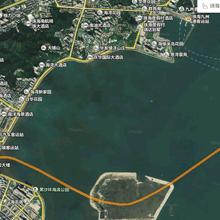 珠海港珠澳大橋內側水下地形測量