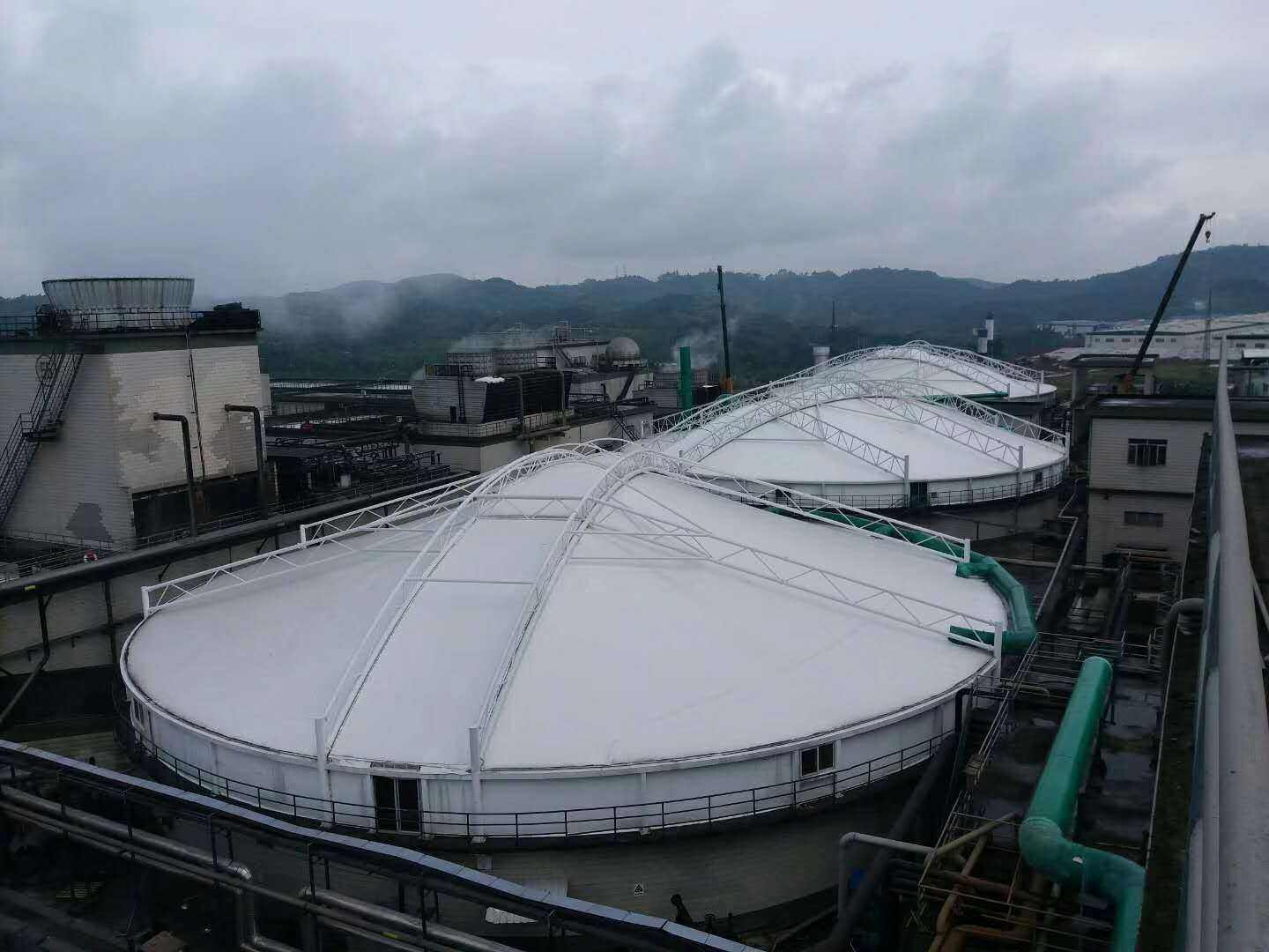 绍兴/台州膜结构污水池密封罩的种类及特点