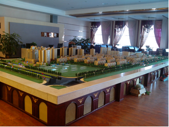 新疆古建筑沙盘模型的绿化环境的制作简单流程想要制作沙盘模型的朋友们可以看看
