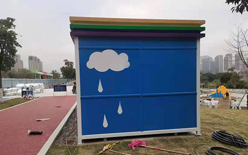福清市儿童公园 钢结构氟碳漆岗亭