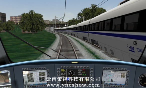 虚拟机车驾驶效果图