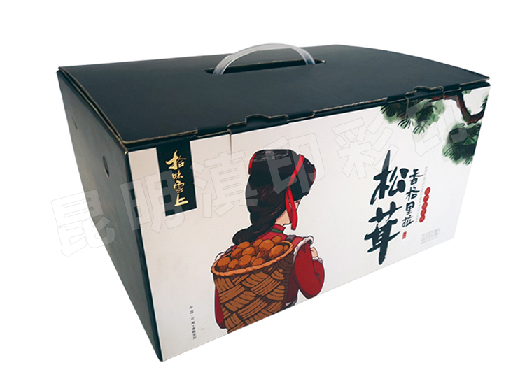 野生菌瓦楞手提箱