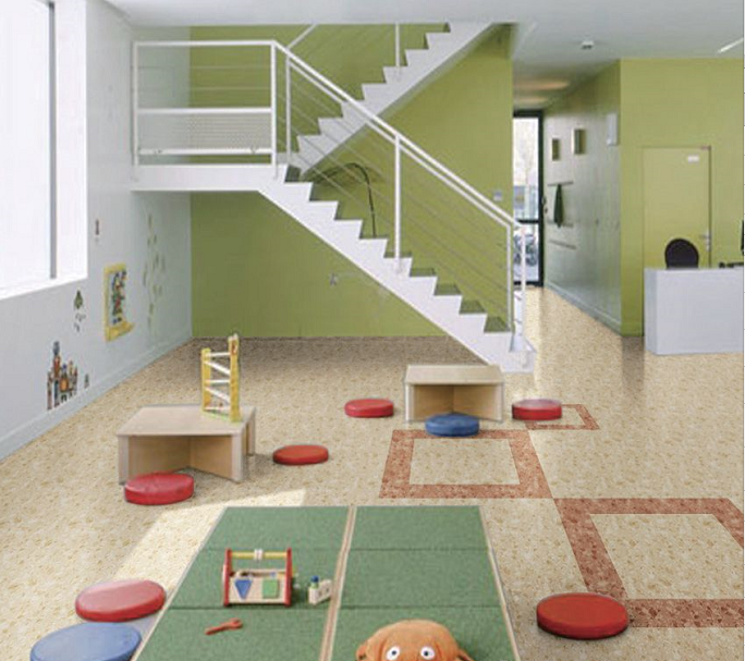陕西优耐特建筑材料代理品牌-LG Hausys PVC塑胶地板地板地面拼花欣赏！