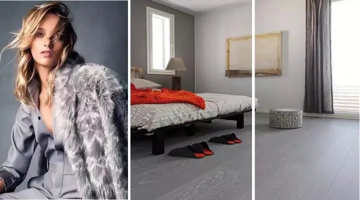 PVC塑胶地板• 时尚 | 超级有范儿的灰色地板，让家秒变高级的秘诀！