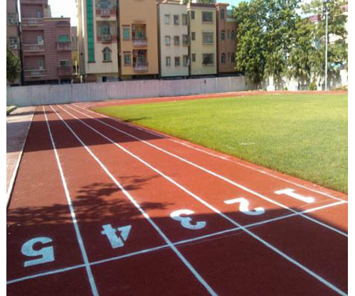 學校透氣型塑膠跑道施工