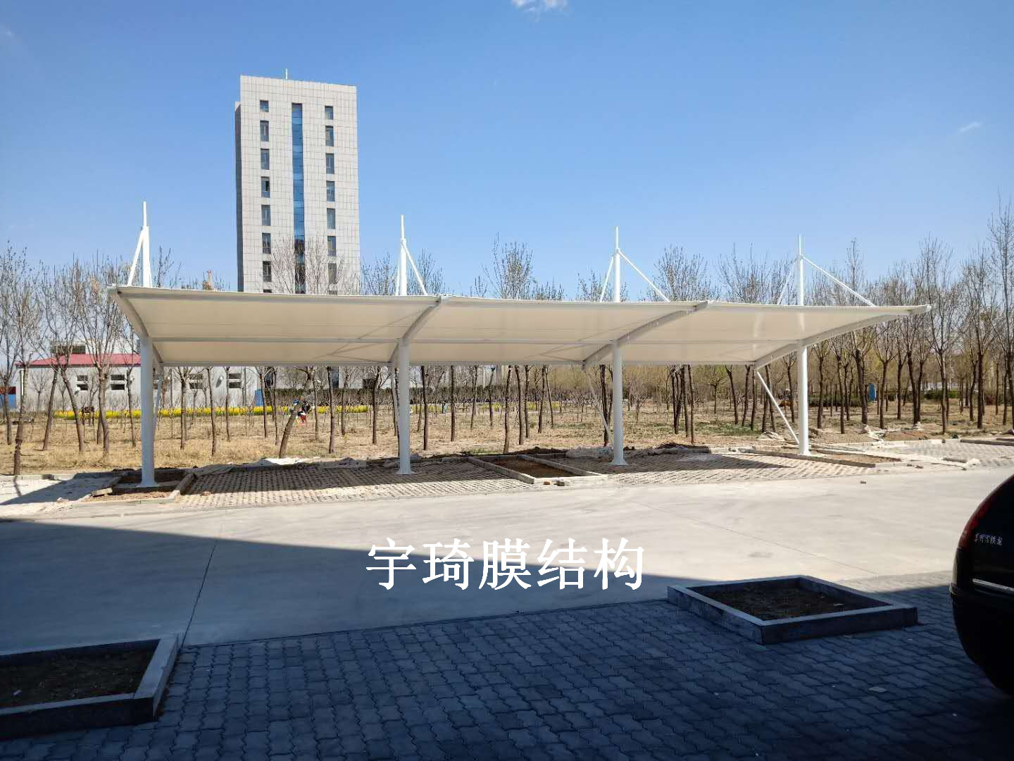 沧州海兴县税务局膜结构车棚