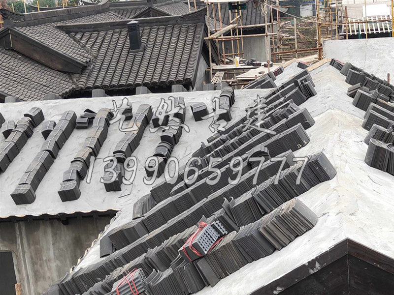 夹江艺然古建砖瓦厂生产的10片小青瓦发往贵州
