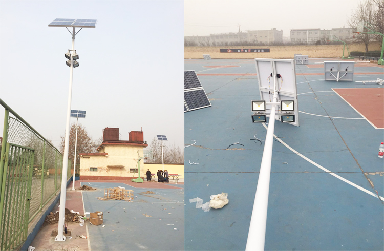 西安体育学院丰裕口校区太阳能球场灯项目