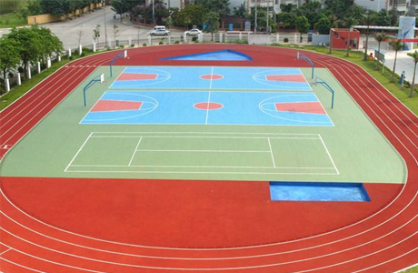 南阳时创建材：六种丙烯酸篮球场地坪配色方案，你喜欢哪种？