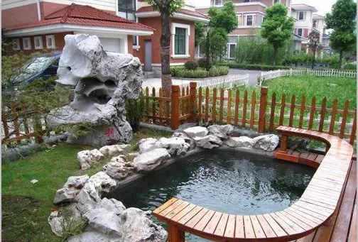 吉安假山鱼池制作说说假山鱼池设计施工的制造关键常识