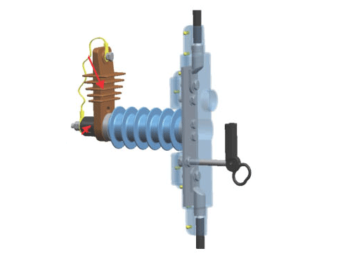HY5WDG-17/50T（电缆头用）支柱型避雷器参数  支柱型避雷器图片