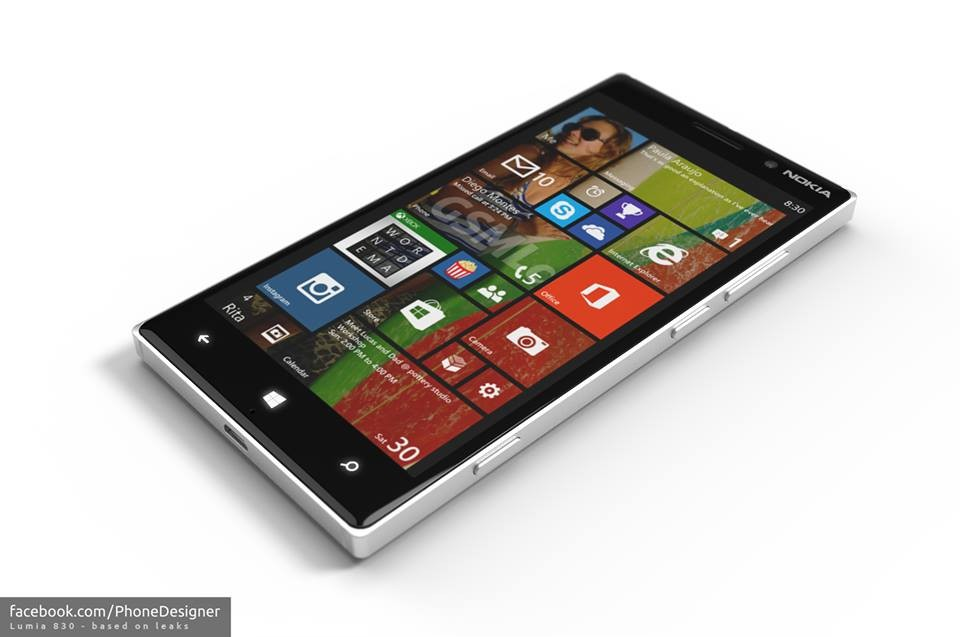 Lumia 830概念图曝光：结合Lumia 930+Lumia 1020