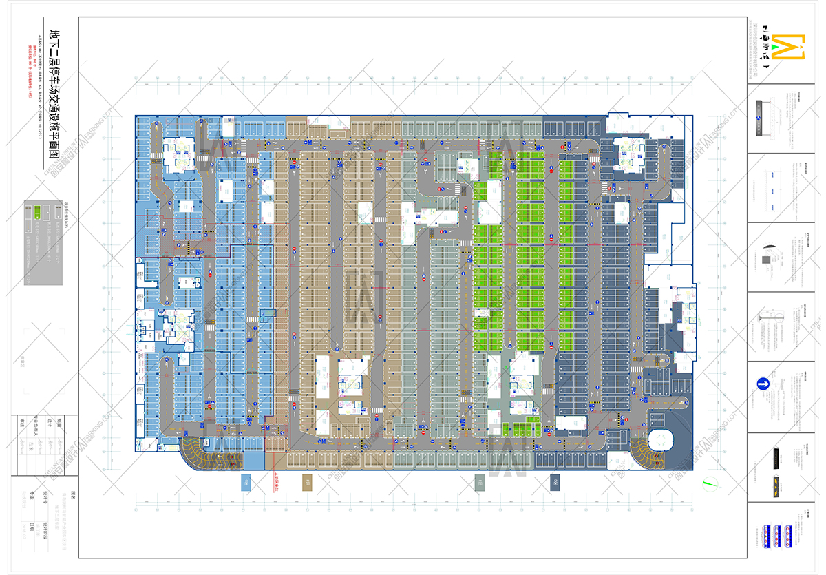 梅州河源东莞青岛澳柯玛智能产业园停车场CAD规划设计