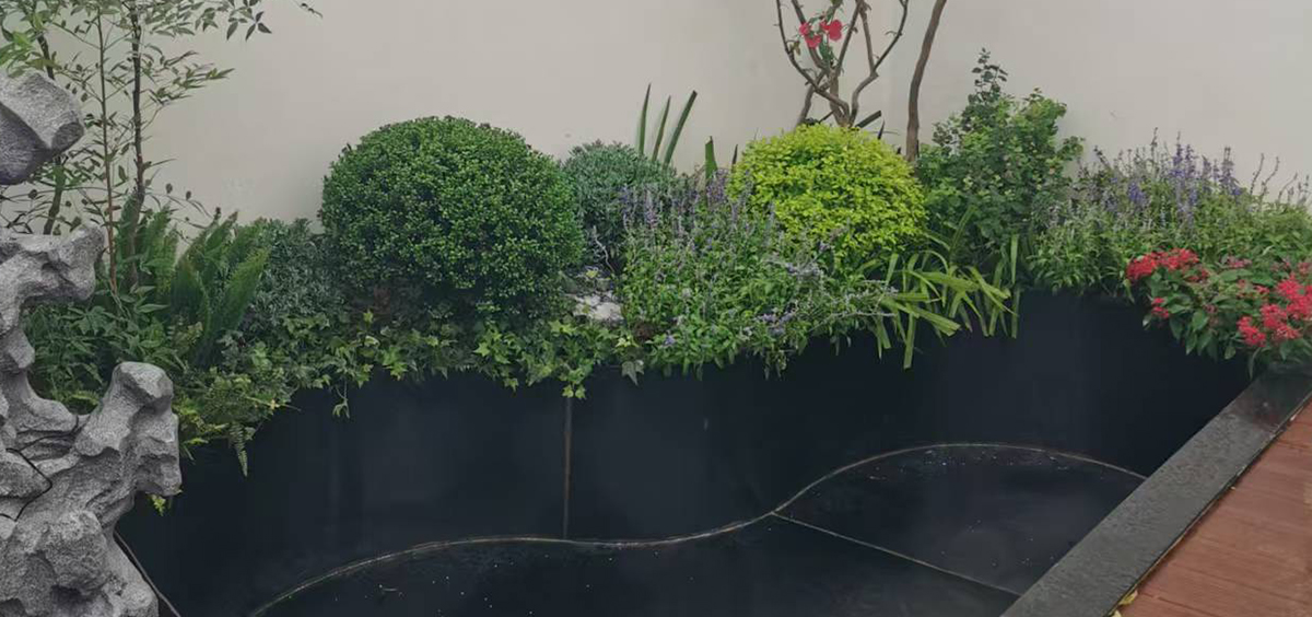 福州金山筑能辦公樓屋頂花園施工